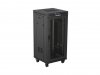 Lanberg Szafa instalacyjna rack stojąca 19 24U  600x600 czarna drzwi perforowane LCD (Flat pack) V2